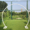 Metal Wedding Arch Frame Moongate Garden Party Standing Backdrop Flower Display