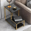 3 Tiers Sofa End Side Coffee Table Bedside Table Night Stand Lamp Marble Effect