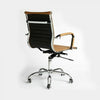 Ex Display Desk Chair, Tan Faux Leather Adjustable Height, Swivel Home Office