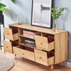 TV Stand Unit Cabinet Beside Sideboard End Standing Table w/ Drawers Living Room