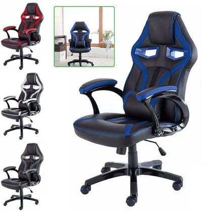 Executive PU Leather Sport Racing Car Gaming Office Chair With Lumbar Support