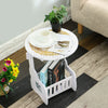 Round Small Side Table Beside Coffee Sofa End Desk Lamp Stand Plant Storage Rack