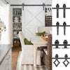 6FT Stainless Steel Sliding Wood Barn Door Track Kit Hardware Set Hanging Rail