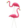 2x Garden Flamingo Set Plastic Pink Stake Ornaments Garden Decor Exotic Bird