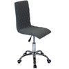 Quilted Home Office Swivel Desk Chair Small Cushioned Back Computer Vanity Stool