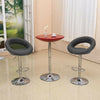 2 X Bar Stools Faux Leather Kitchen Breakfast Barstools Grey Gas Lift Swivel