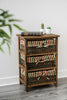 WICKER BASKET STORAGE UNIT BEDSIDE TABLE CABINET CHEST DRAWER MAIZE SHABBY CHIC