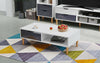TV Cabinet Vintage TV Stand Console Table TV Unit Centre Table with Storage Cube