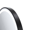 Black Round LED Bathroom Mirror with Touch Sensor Wall Mounted Demister Anti-fog