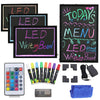 LED Writing Board Drawing Message Flashing Erasable Home Neon Sign Box Kids Toys