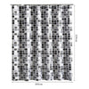 Modern 200 x 220cm Bathroom Mosaic Pattern Extra Long Shower Curtain With Rings