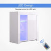 Modern High Gloss White Sideboard Display Cabinet Storage Cupboard RGB LED Light