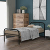 Single Metal Bed Frame 3ft Single Bedstead Bedroom Furniture for Adults Kids