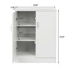 Bathroom Floor Storage Cabinet Side Organizer With 2 Doors Storage Mount Cabinet