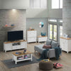 Compact 2 Doors 2 Drawer Sideboard Storage Cabinet Cupboard White Oak