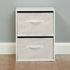 Hartleys White 2 Cube Childrens Bedroom Storage Shelf Boys Girls Bedside Table