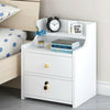 White Bedside Table Cabinet Lamp Small Side End Table Nightstand Telephone Table