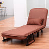 Single Folding Sofa Bed Chair Modern Fabric Sleep Function Holder With Pillow