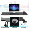 Gaming Table LED Black Computer Racing Desk RGB with Cup Holder Headphone Hook