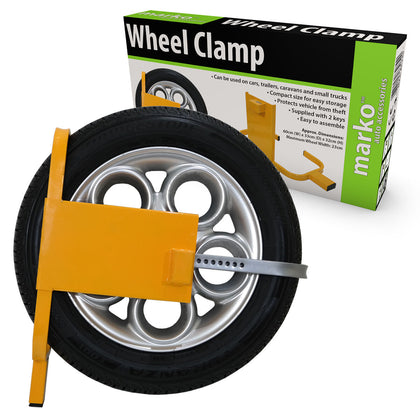 Heavy Duty Car Van Wheel Clamp Security Lock Adjustable Caravan Trailer Wheels