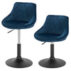 1/2/4x Bar Stools Gas Lift Swivel Stool Breakfast Club Cafe Chairs Velvet Metal