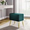 Chic Velvet Padded Stool Dressing Table Stool Chair Vanity Footstool Guest Seat