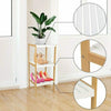 3 Tier Book Shelf Unit Bamboo Bookcase Bathroom Kitchen Storage Rack Display