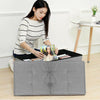Home Folding Ottoman Storage Box Bench Pouffe Seat Stool Chair Footstool Storage