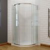 Offset Quadrant Shower Enclosure And Tray 8mm Nano Glass Cubicle Screen 800x800