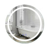 Round LED Bathroom Mirror Demister w Warm/White Lights Anti-fog IP44 600x600mm