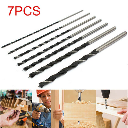 7PC 300MM Long Wood Drill Bit Set 4mm 5mm 6mm 7mm 8mm 10mm 12mm Brad Point