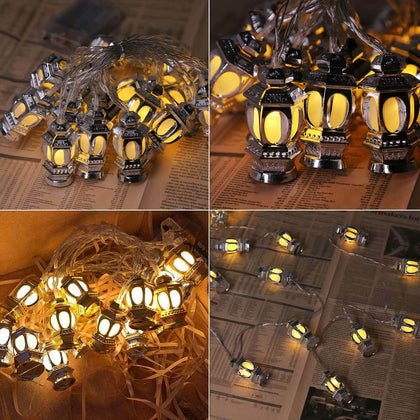 Eid Mubarak Ramadan String Lights lantern Ornament Muslim Islamic Decoration LED