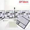 Large 3D Wall Tile Stickers Kitchen Bathroom Mosaic Self-adhesive Decor 30*30cm