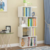 Wood Bookcase Bookshelf S Shape 4/5 Tier Shelves Free Standing Shelving Storage