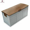 OUTDOOR GARDEN PLASTIC STORAGE SEAT UTILITY CHEST CUSHION SHED BOX TOOLS