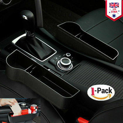 2Pcs Car Seat Gap Catcher Filler Storage Box Coin Phone Pocket Organizer Holder