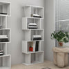 5 Tiers White Display Book shelf S Shaped Shelves Corner Storage Free Stand Unit