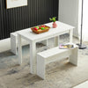 Wooden Dining Table and Chairs Set 2 Bench Kitchen Furniture Activity Desk Kid