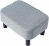 Rectangular Stool Linen Fabric Footstool Foot Rest Stool Pouffe Ottoman Seating