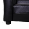 Pawhut Chaise Lounger Dog Cat Puppy Kitty Couch Leather Bed Pet Sofa Black NEW