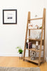 Riva Scandinavian Retro Ladder Bookcase Shelving Shelf Unit Oak 5 Tier