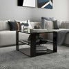 Coffee Table Black 60x60x40 cm Chipboard Living Room Quality Unit