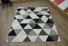 Machine Washable Non Slip Greek Key Kitchen & Hall Runners Rugs Mats Black Grey