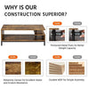 Industrial TV Table Wood TV Stand Console Cabinets with Shelves for Living Room