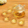 Heat Resistant Glass Teapot Infuser Coffee Tea Leaf Herbal Pot & Warmer & 6 Cup