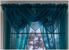 Plain Tasselled Voile Swags All Colours-Net Curtains Voile Swag Valance Pelmet