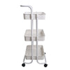 3 Tier Kitchen Trolley Cart on Wheels Slim Rolling Storage Tray Rack with Handle