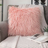 Fluffy Pillow Case Cover Soft Plush Sofa Cushion Covers Bedroom Home 1/2 PCS