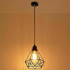 Industrial Geometric Ceiling Pendant Light Easy Fit Metal Cage Pendant Fixture