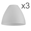 Modern Ceiling Light Shades x3 Frosted White Glass Bowl Shape Replacement Shades
